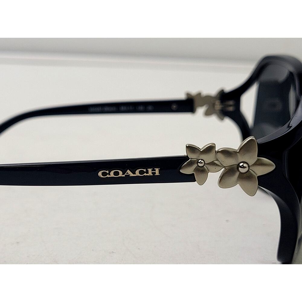 Coach Integration Flower Black Sunglasses Model HC8233 w Case - Picture 3 of 11